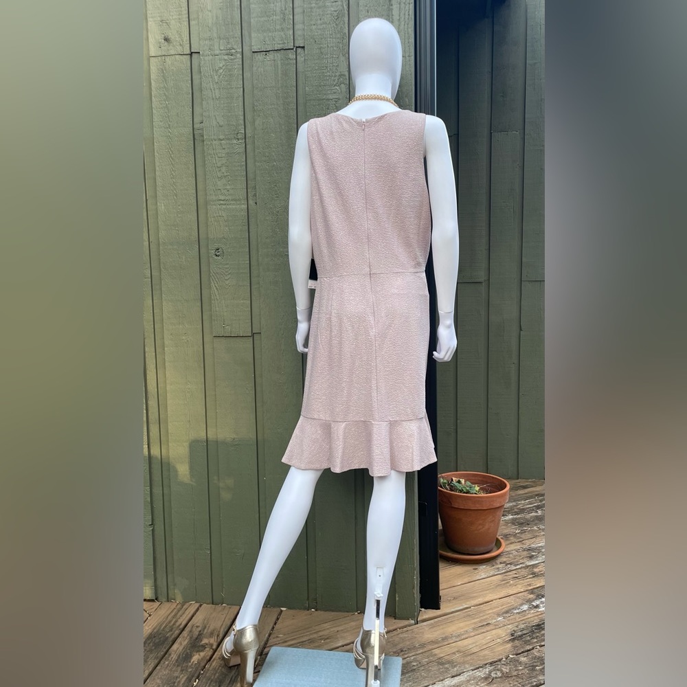 NINE WEST Knee-Length Cocktail Dress in Stretch Knit Fabric w/sparkle. - Picture 2 of 8